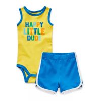 Okie Dokie Baby Boys 2-pc. Crew Neck Sleeveless Bodysuit Set