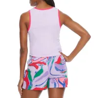 Juicy By Couture Ringer Womens Crew Neck Sleeveless Tank Top