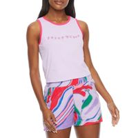 Juicy By Couture Ringer Womens Crew Neck Sleeveless Tank Top