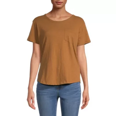 a.n.a Womens Round Neck Short Sleeve T-Shirt