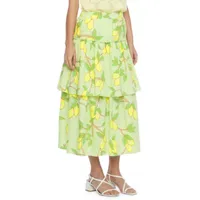 Ryegrass Womens Mid Rise Midi Full Skirt