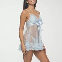 Jezebel Veil Tulle Ruffle Babydoll Set- 999554