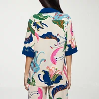 Premier Amour Womens Elbow Sleeve Blouse
