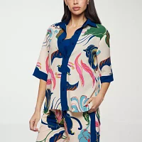 Premier Amour Womens Elbow Sleeve Blouse