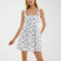 Trixxi Womens Sleeveless Floral Fit + Flare Dress Juniors