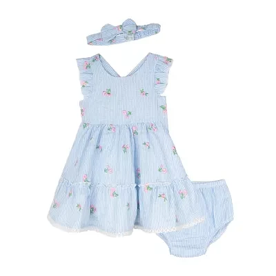 Rare Editions Baby Girls Sleeveless Fit + Flare Dress