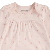 Huggies Baby Girls Crew Neck Long Sleeve 2-pc. Nightgown