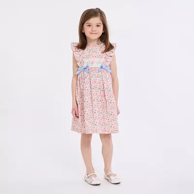 Bonnie Jean Little Girls Sleeveless Flutter Sleeve Fit + Flare Dress