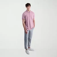 Haggar® Men's Premium Comfort Quarter Zip Houndstooth Polo