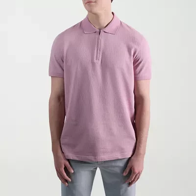 Haggar® Men's Premium Comfort Quarter Zip Houndstooth Polo