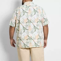 Van Heusen Big and Tall Mens Moisture Wicking Regular Fit Short Sleeve Button-Down Shirt