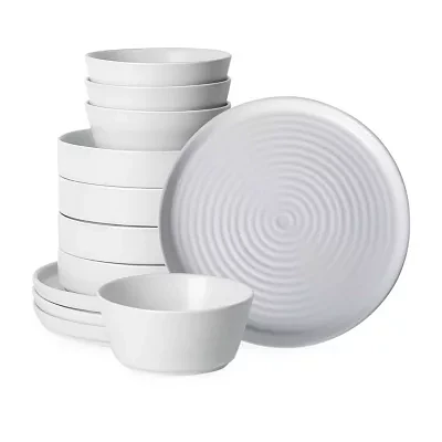 Stone + Lain Elica 12-pc. Stoneware Dinnerware Set