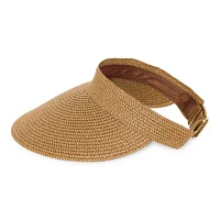 Liz Claiborne Oversized Straw Womens Visor