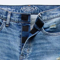 Arizona Juniors Womens Highest Rise Straight Leg Easy-on + Easy-off Jean