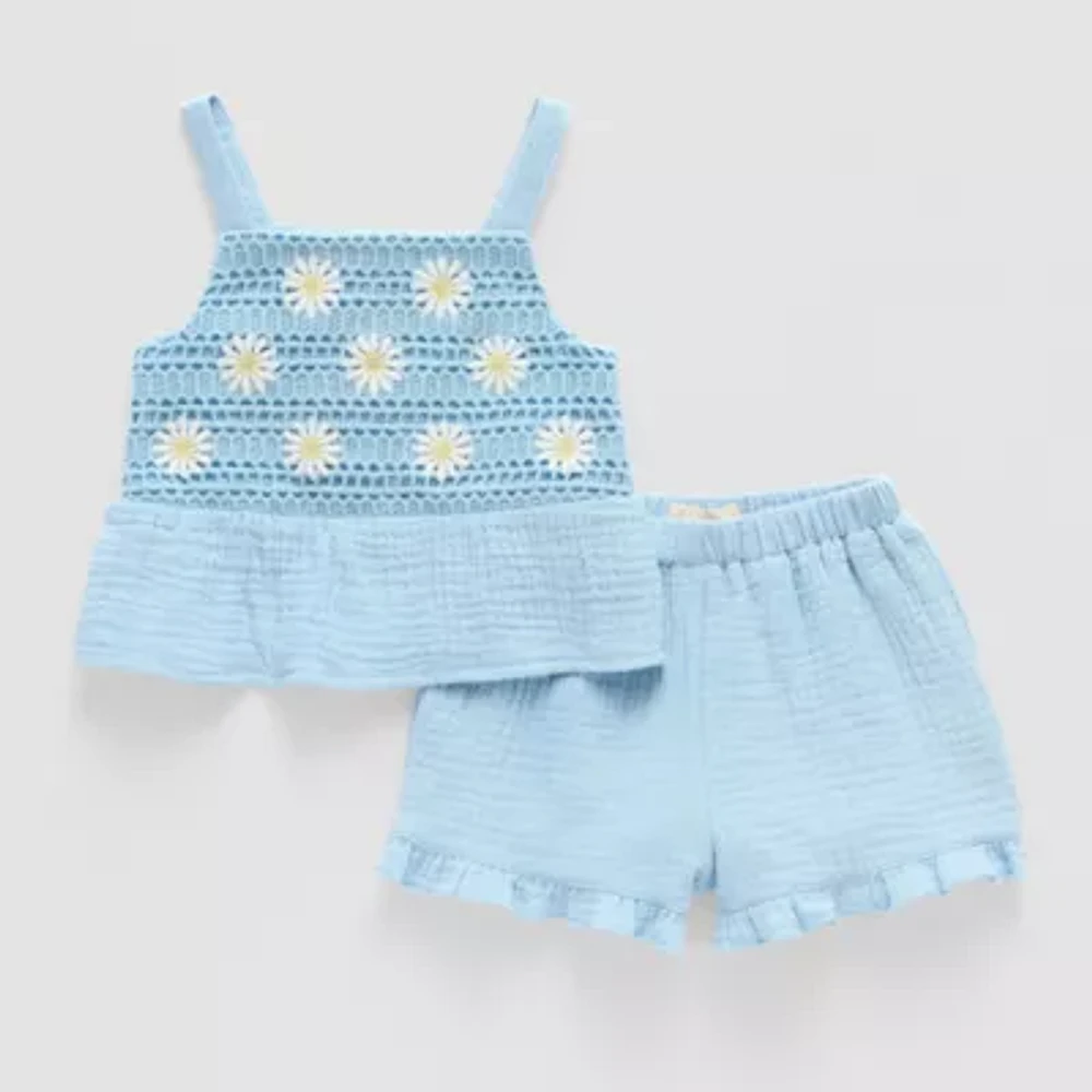 Btween Baby Girls 2-pc. Short Set