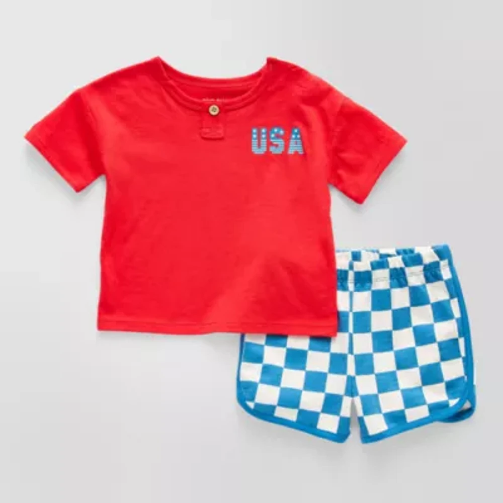 Okie Dokie Baby Boys 2-pc. Short Set