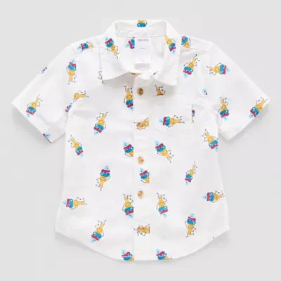 Okie Dokie Toddler & Little Boys Short Sleeve Button-Down Shirt