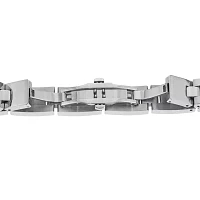 Mens 1/10 CT. T.W. Diamond Stainless Steel Link Bracelet