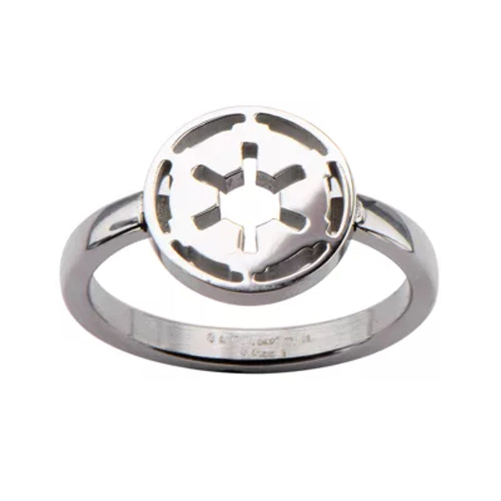 Star Wars® Stainless Steel Galactic Empire Symbol Cutout Ring