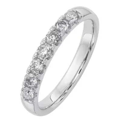 3MM 1 CT. T.W. White Moissanite 14K Gold Round Band