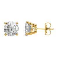 3 1/2 CT. T.W White Moissanite 14K Gold 8mm Round Stud Earrings