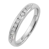 3MM 1/5 CT. Natural White Diamond 14K Gold Wedding Band