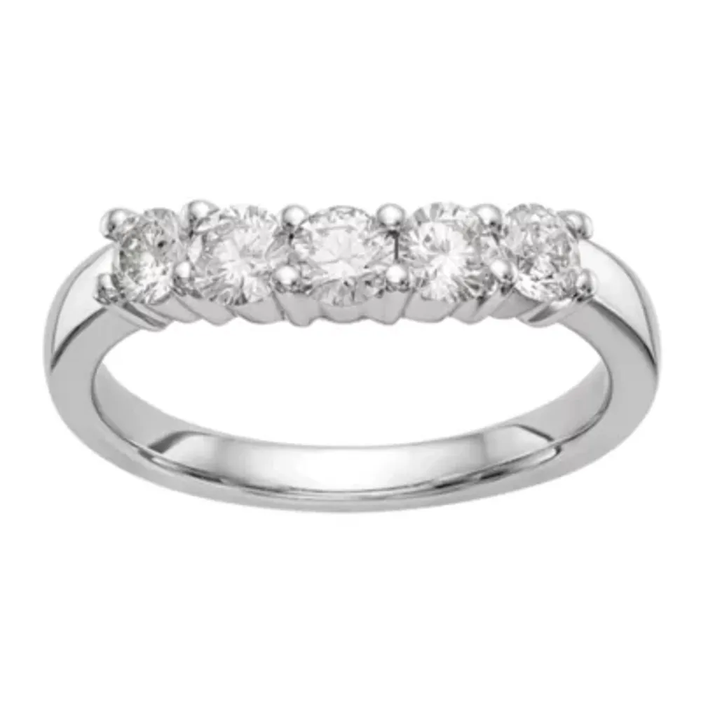 2.5MM / CT. T.W. Natural White Diamond 14K Gold 5-Stone Anniversary Band