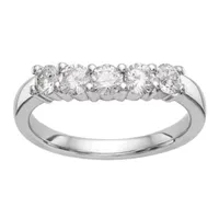 2.5MM 3/4 CT. T.W. Natural White Diamond 14K Gold 5-Stone Anniversary Band