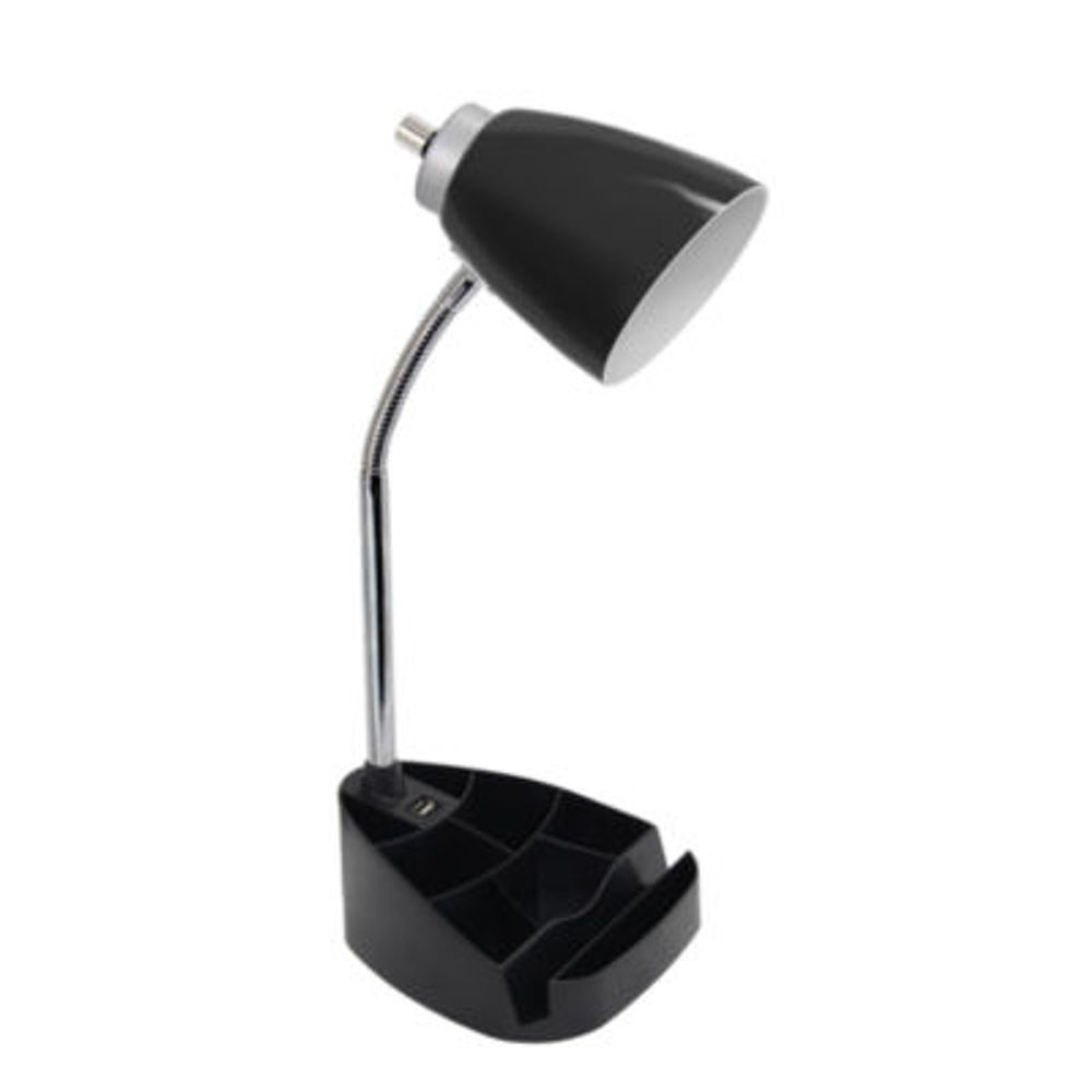 Limelights Gooseneck Organizer Desk Lamp with iPad Tablet Stand Book Holder and USB port