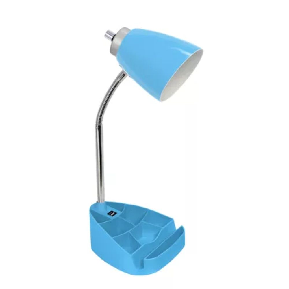 Limelights Gooseneck Organizer Desk Lamp with iPad Tablet Stand Book Holder and USB port