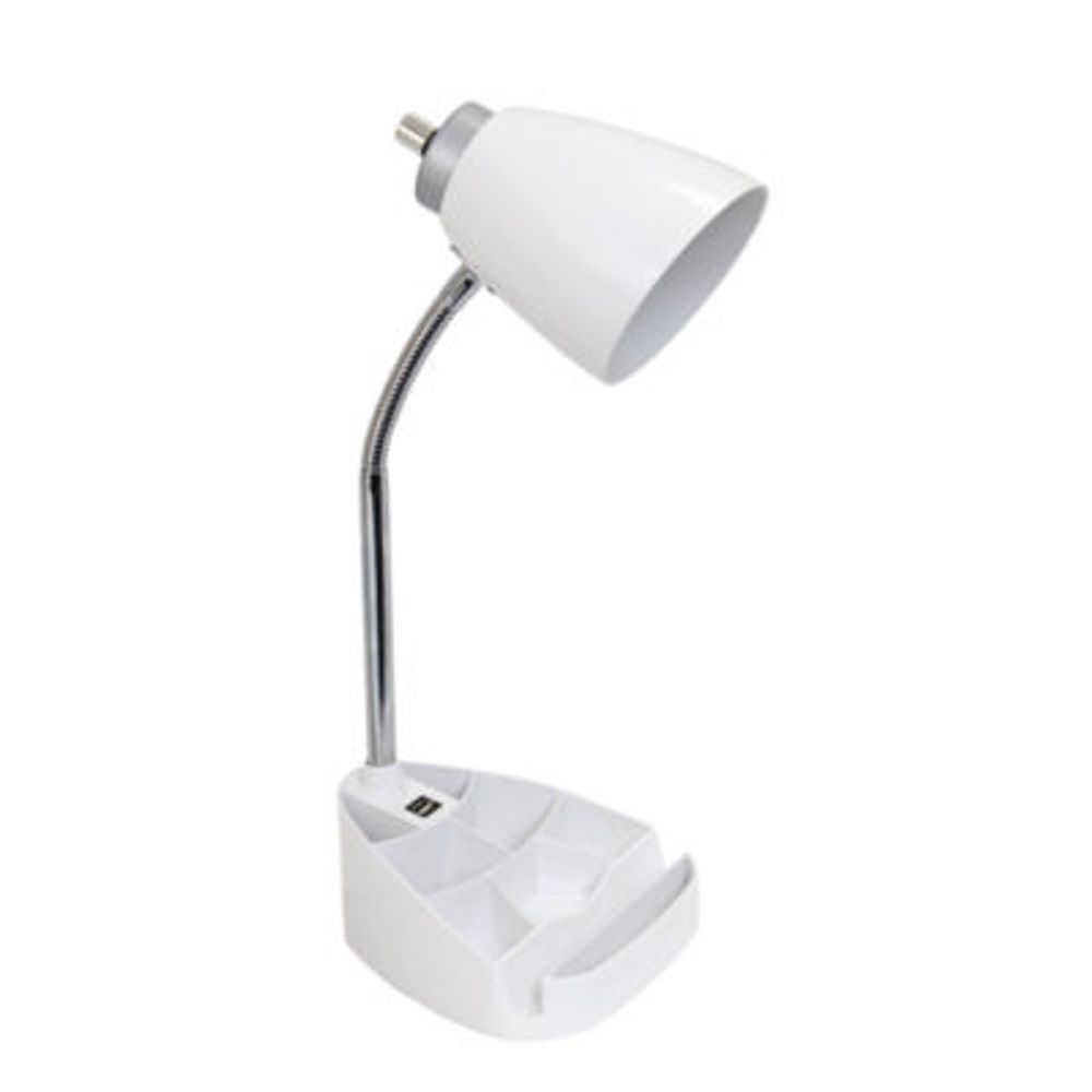 Limelights Gooseneck Organizer Desk Lamp with iPad Tablet Stand Book Holder and USB port