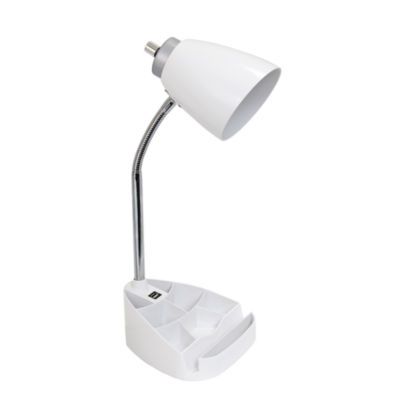 Limelights Gooseneck Organizer Desk Lamp with iPad Tablet Stand Book Holder and USB port