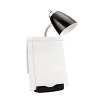 Limelights Gooseneck Organizer Desk Lamp with iPad Tablet Stand Book Holder and Charging Outlet