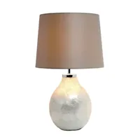 Simple Designs Pearl Table Lamp with Fabric Shade