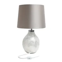 Simple Designs Pearl Table Lamp with Fabric Shade