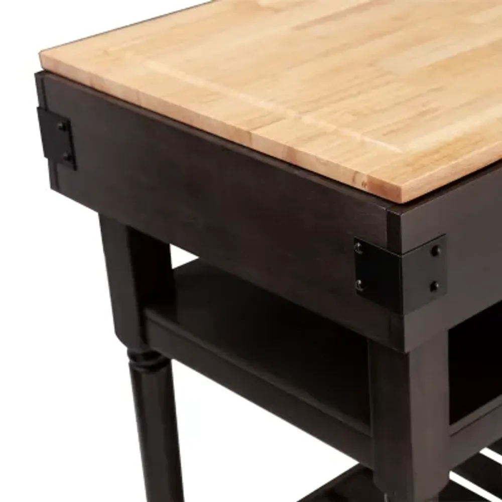 Jadines Wood-Top Kitchen Island