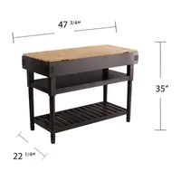 Jadines Wood-Top Kitchen Island