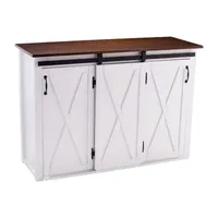 Eldives Wood-Top Kitchen Island