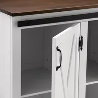 Eldives Wood-Top Kitchen Island