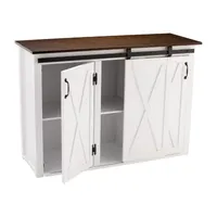 Eldives Wood-Top Kitchen Island