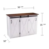 Eldives Wood-Top Kitchen Island