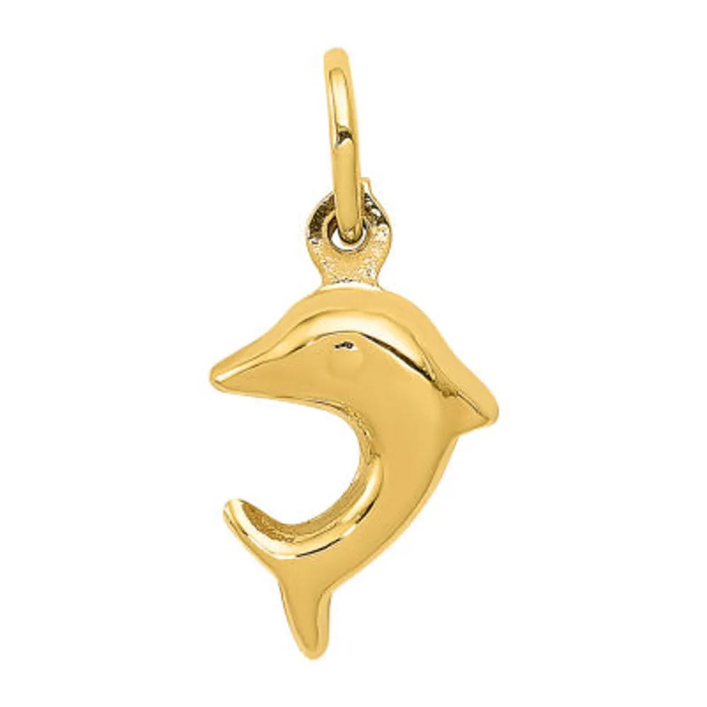 FINE JEWELRY Dolphin Womens 14K Gold Pendant | Alexandria Mall