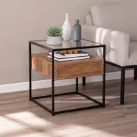 Southern Enterprises Quences Storage 1-Drawer End Table