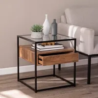 Southern Enterprises Quences Storage 1-Drawer End Table