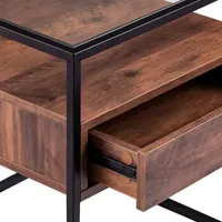 Southern Enterprises Quences Storage 1-Drawer End Table