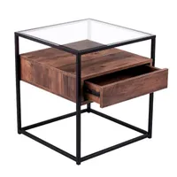 Southern Enterprises Quences Storage 1-Drawer End Table