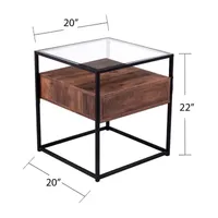 Southern Enterprises Quences Storage 1-Drawer End Table