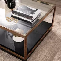 Oodtor Glass-Top Coffee Table