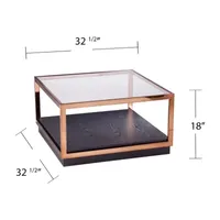 Oodtor Glass-Top Coffee Table