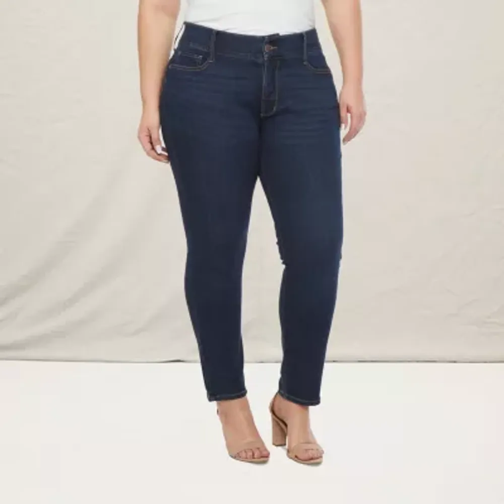 a.n.a - Plus Stretch Fabric Womens Mid Rise Skinny Fit Jean